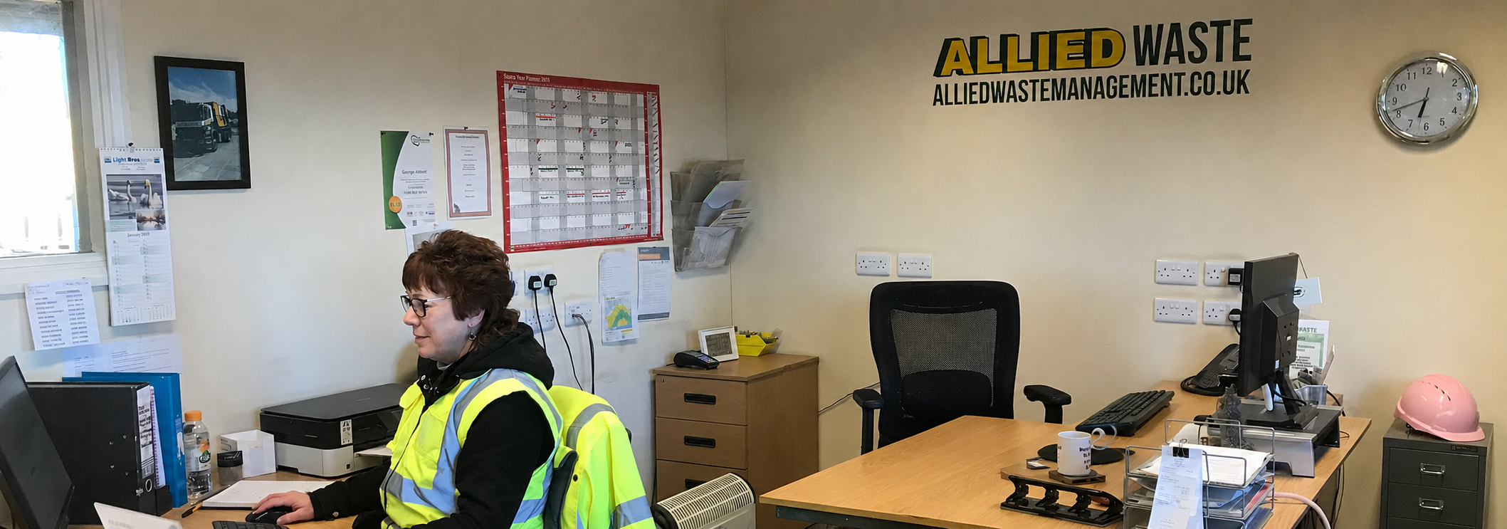 The office team taking bookings
